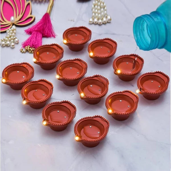 LED Water Sensor Diya for Diwali (24 Diya)