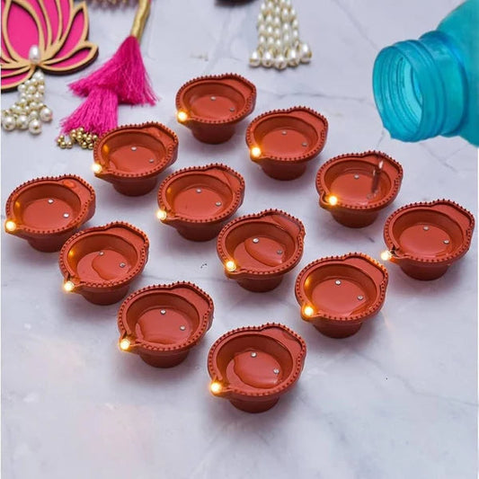 LED Water Sensor Diya for Diwali (24 Diya)