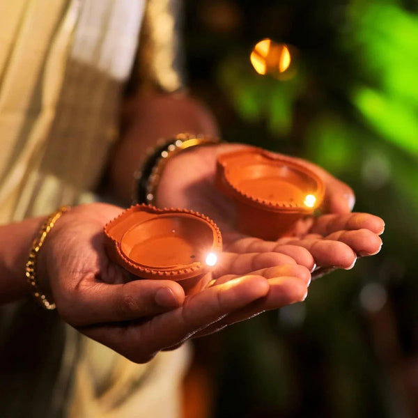 LED Water Sensor Diya for Diwali (24 Diya)